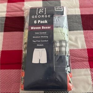 New George Men's Woven Boxer 6-Pack - Assorted Colors 3XL